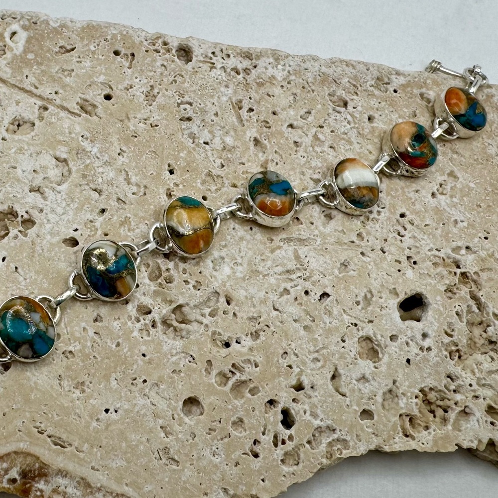 Oyster Copper Turquoise Bracelet